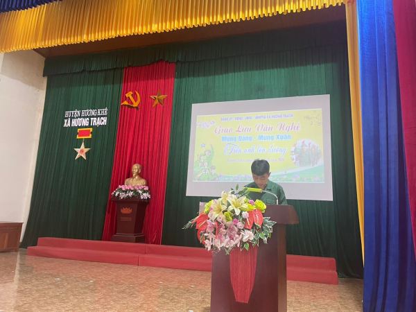 Xã Hương Trạch tổ chức giao lưu văn nghệ mừng Đảng, mừng xuân, tiễn anh lên đường