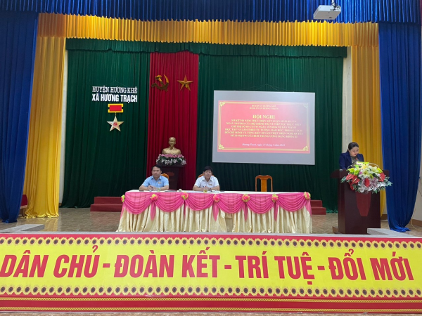 Đảng ủy xã Hương Trạch tổ chức Hội nghị Tổng kết 10 năm thực hiện Nghị quyết số 33-NQ/TW