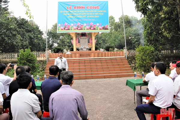 Khởi công tôn tạo khu mộ 33 học sinh tại Khu chứng tích trường cấp II Hương Phúc